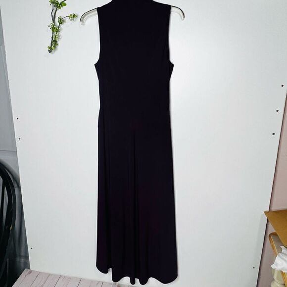 Chaps Purple Side Ruched Tank MIDI Long Dress - Picture 10 of 10